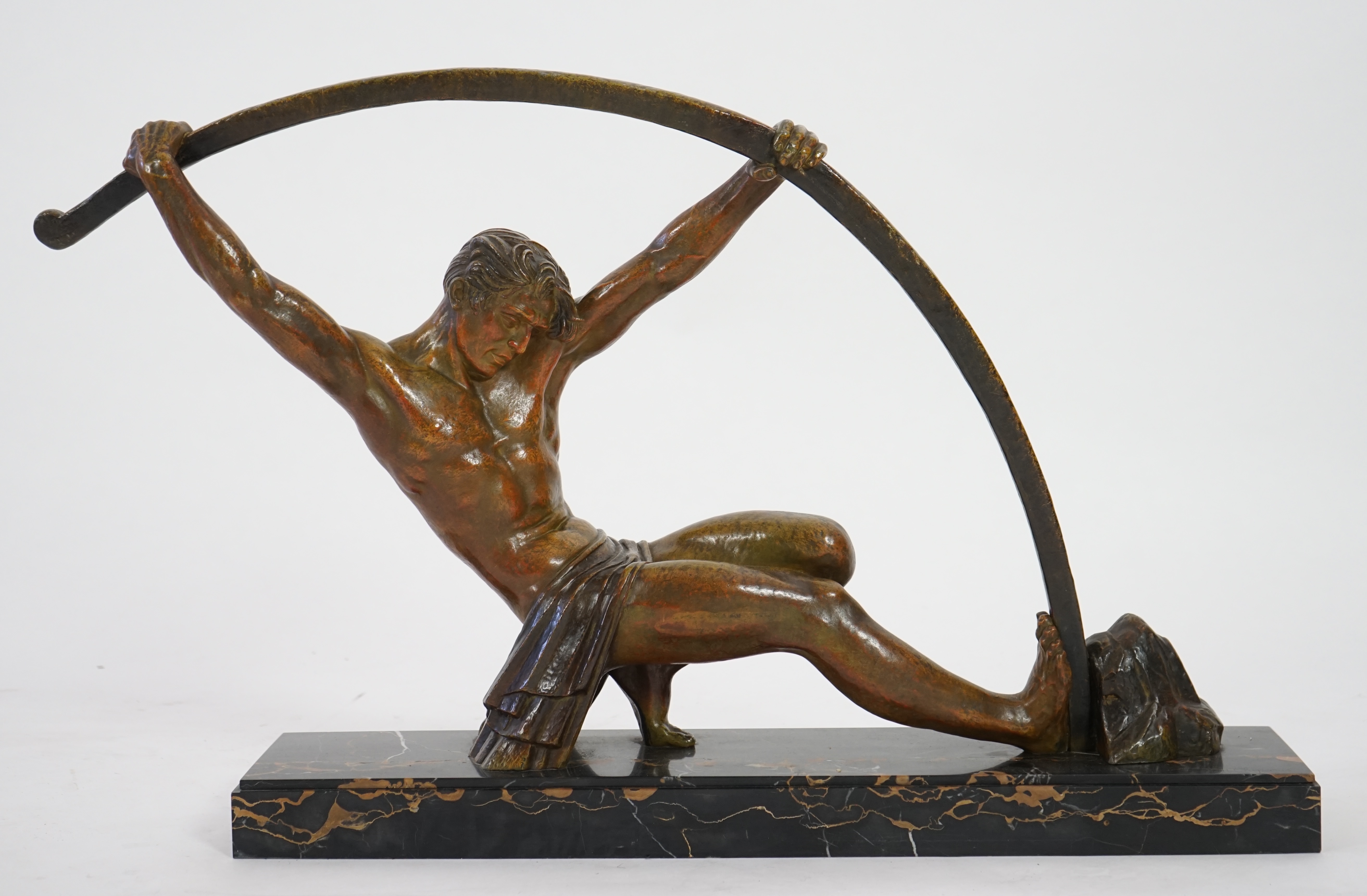 Demétre Haralamb Chiparus (1886-1947), a French Art Deco bronzed spelter group, 'Le Bendeur'